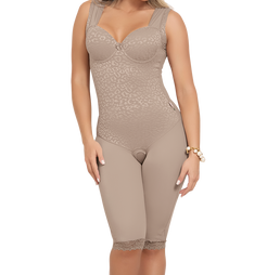 STYLE 4088C: SCULPTING BERMUDA HALF-CUP BODYSUIT SHAPER